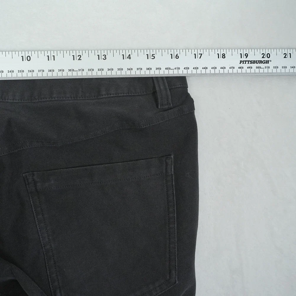 Lululemon ABC Pant Slim 31 Black Canvas Utility Trousers Mens Stretch Pants